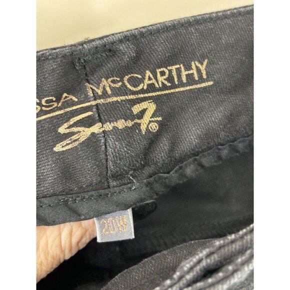 Melissa McCarthy Seven 20 (Actual 41x27) Slimming Black Printed Pencil Jeans EUC - Picture 13 of 13